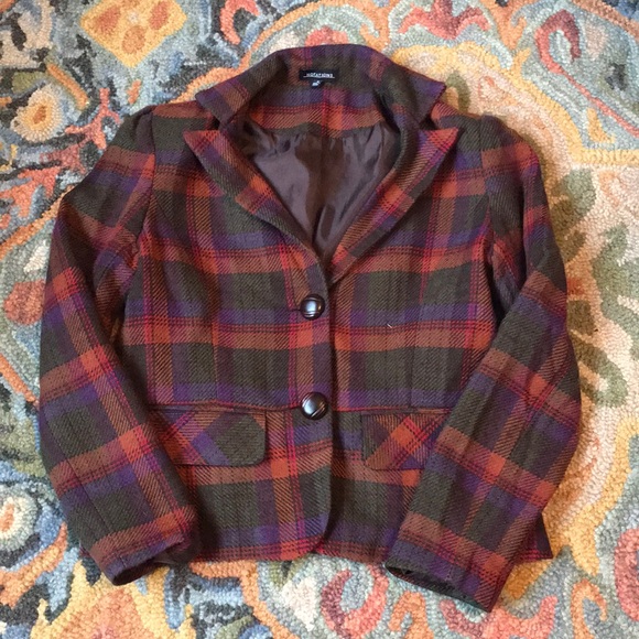 Vintage plaid blazer - Picture 5 of 12